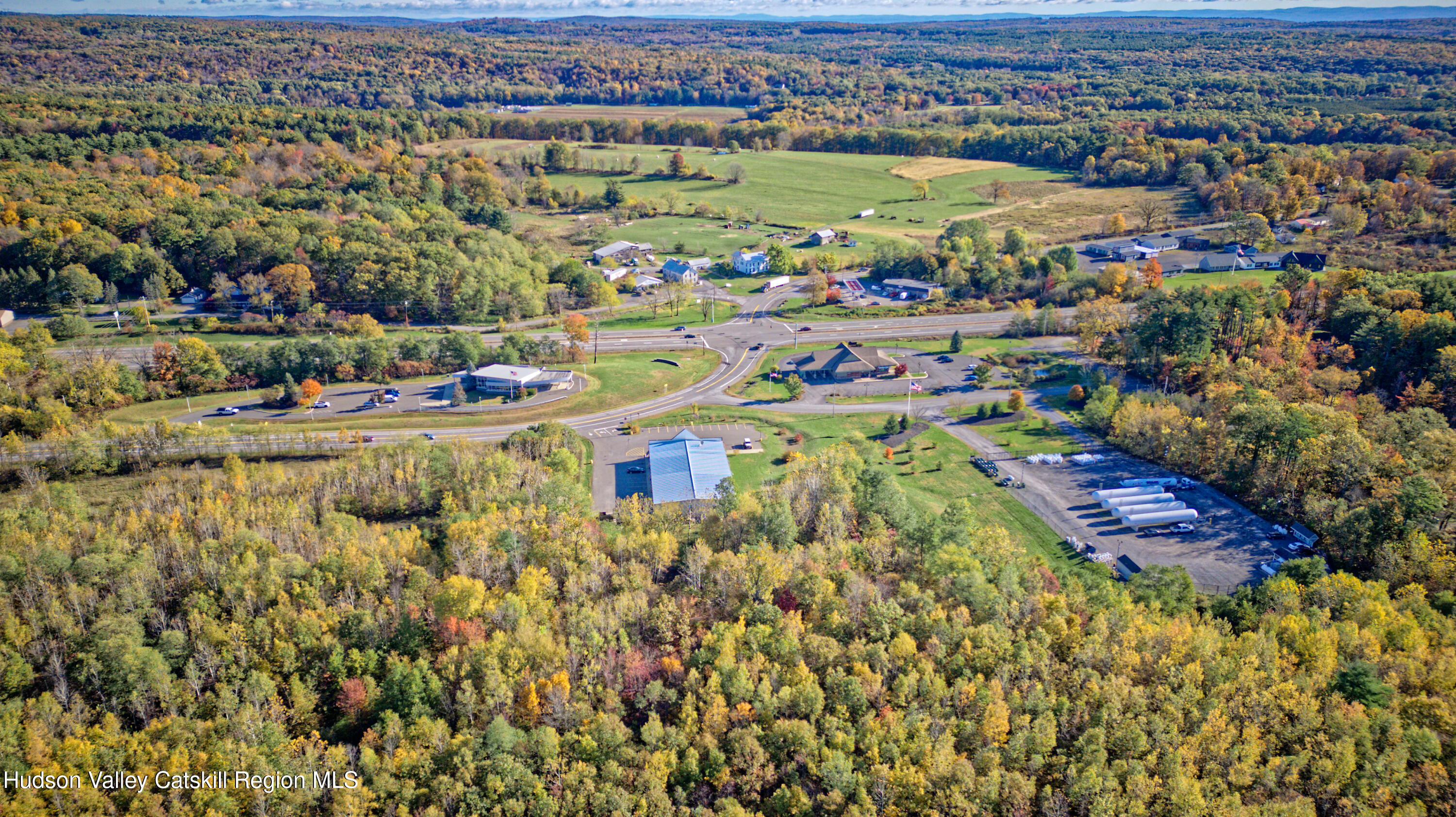 7426 Highway 32 Cairo, NY 12413 - Photo 40 of 49 an aerial view of residential houses with outdoor space and swimming pool
