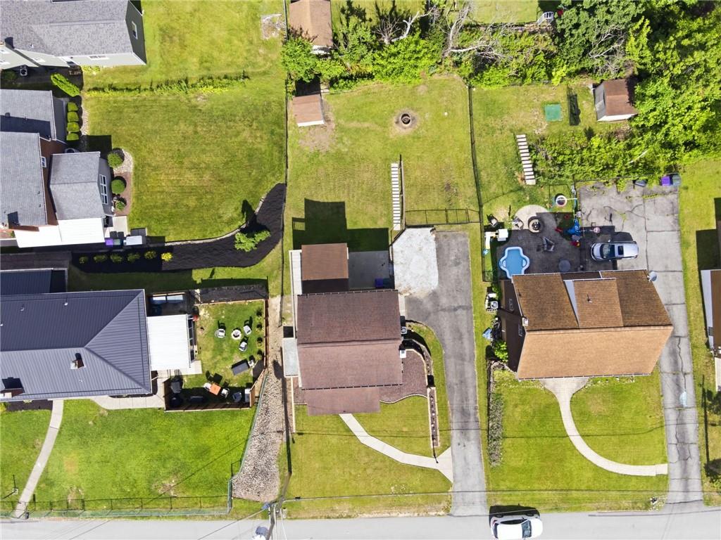 711 Jane Street Pittsburgh, PA 15239 - Photo 25 of 27 Fantastic aerial view showcasing the entire property layout, spacious lot lines, and wonderful backyard footprint.