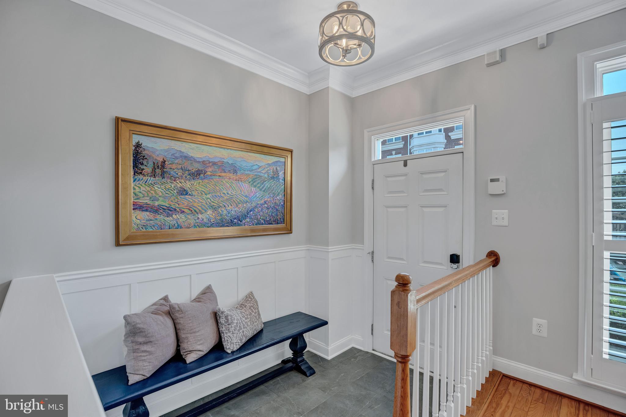 1511 Portner Road Alexandria, VA 22314 - Photo 3 of 67 Foyer with Elongated Slate Tile & Wainscoting