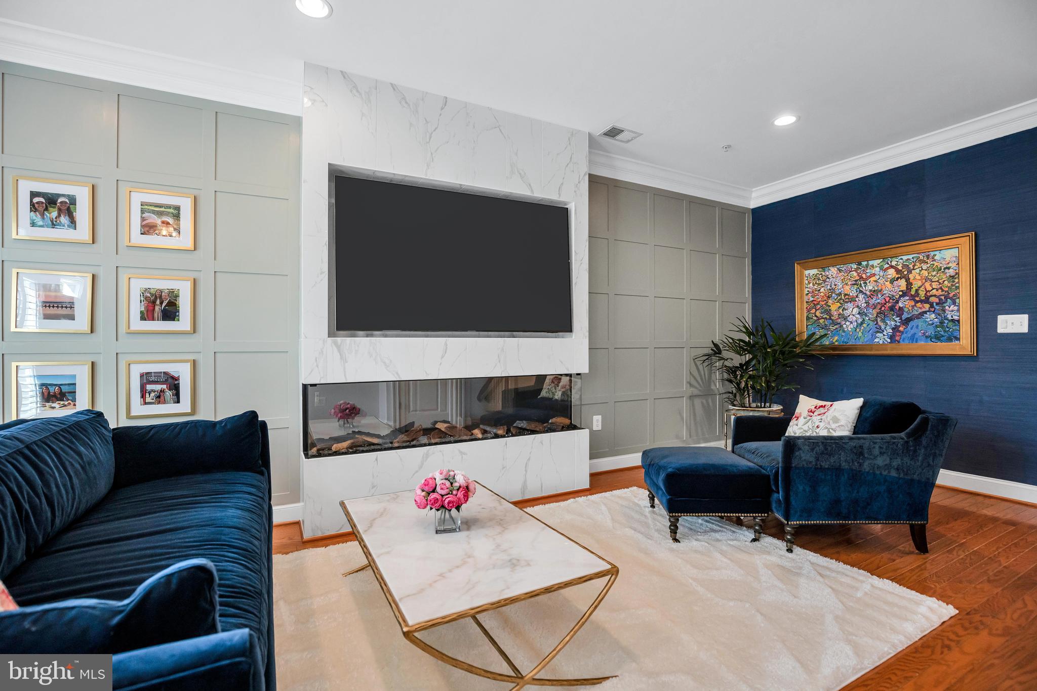 1511 Portner Road Alexandria, VA 22314 - Photo 4 of 67 Living Room with Coffered Accent Walls