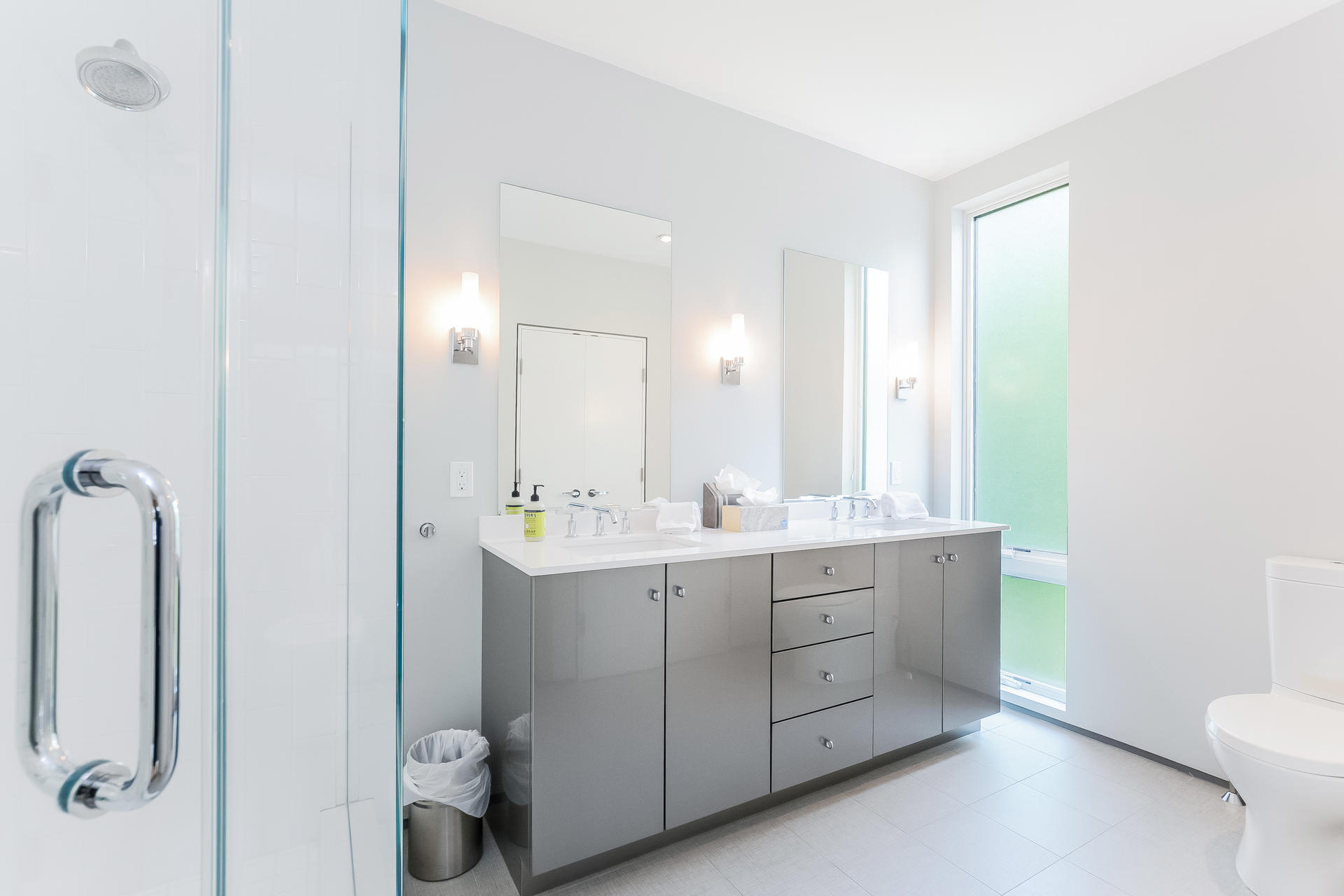 37 The Hunt Circle Mashpee, MA 02649 - Photo 35 of 73 a bathroom with a double vanity sink toilet and mirror