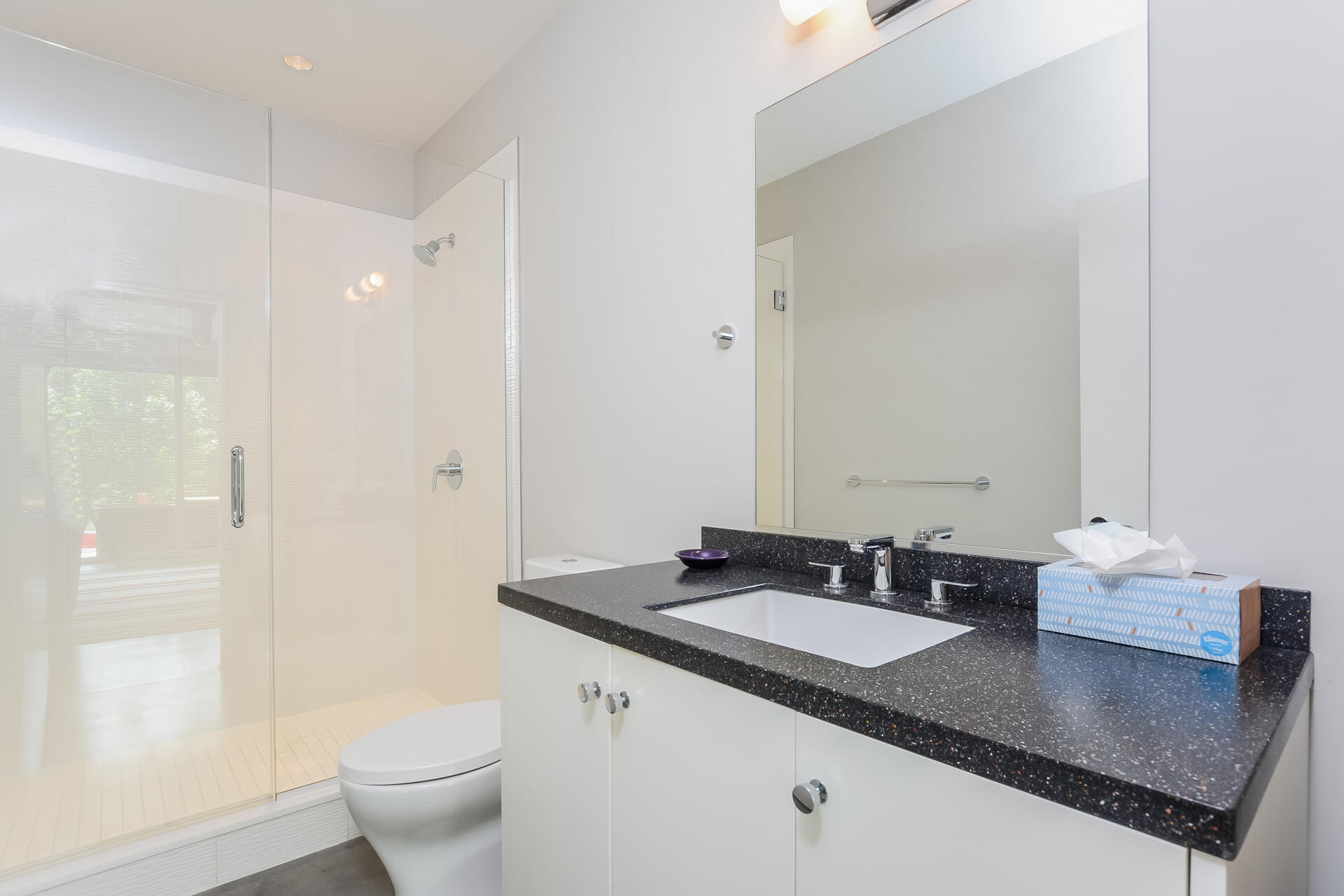 37 The Hunt Circle Mashpee, MA 02649 - Photo 46 of 73 a bathroom with a granite countertop sink and a mirror