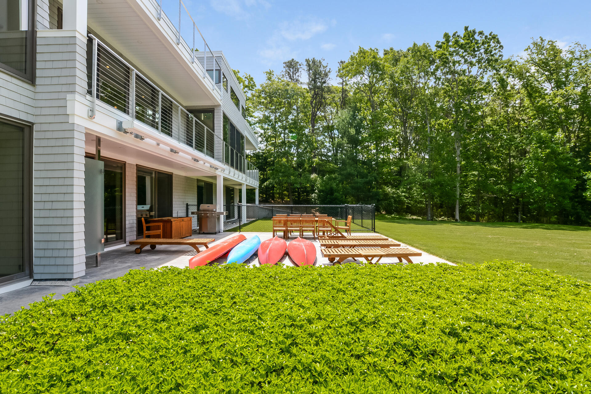 37 The Hunt Circle Mashpee, MA 02649 - Photo 50 of 73 a view of pool with lawn chairs and large trees