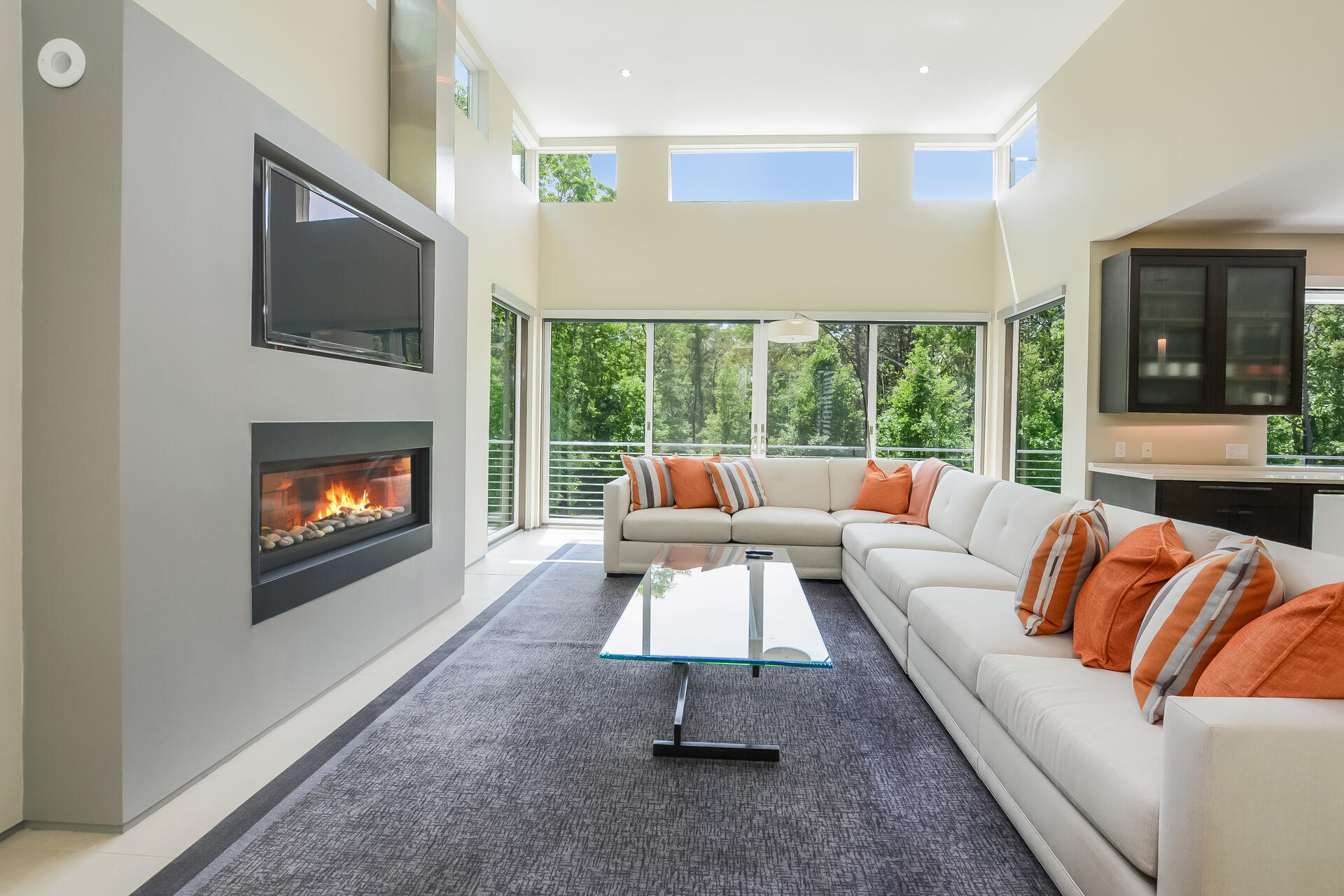 37 The Hunt Circle Mashpee, MA 02649 - Photo 7 of 73 a living room with furniture a flat screen tv and a fireplace