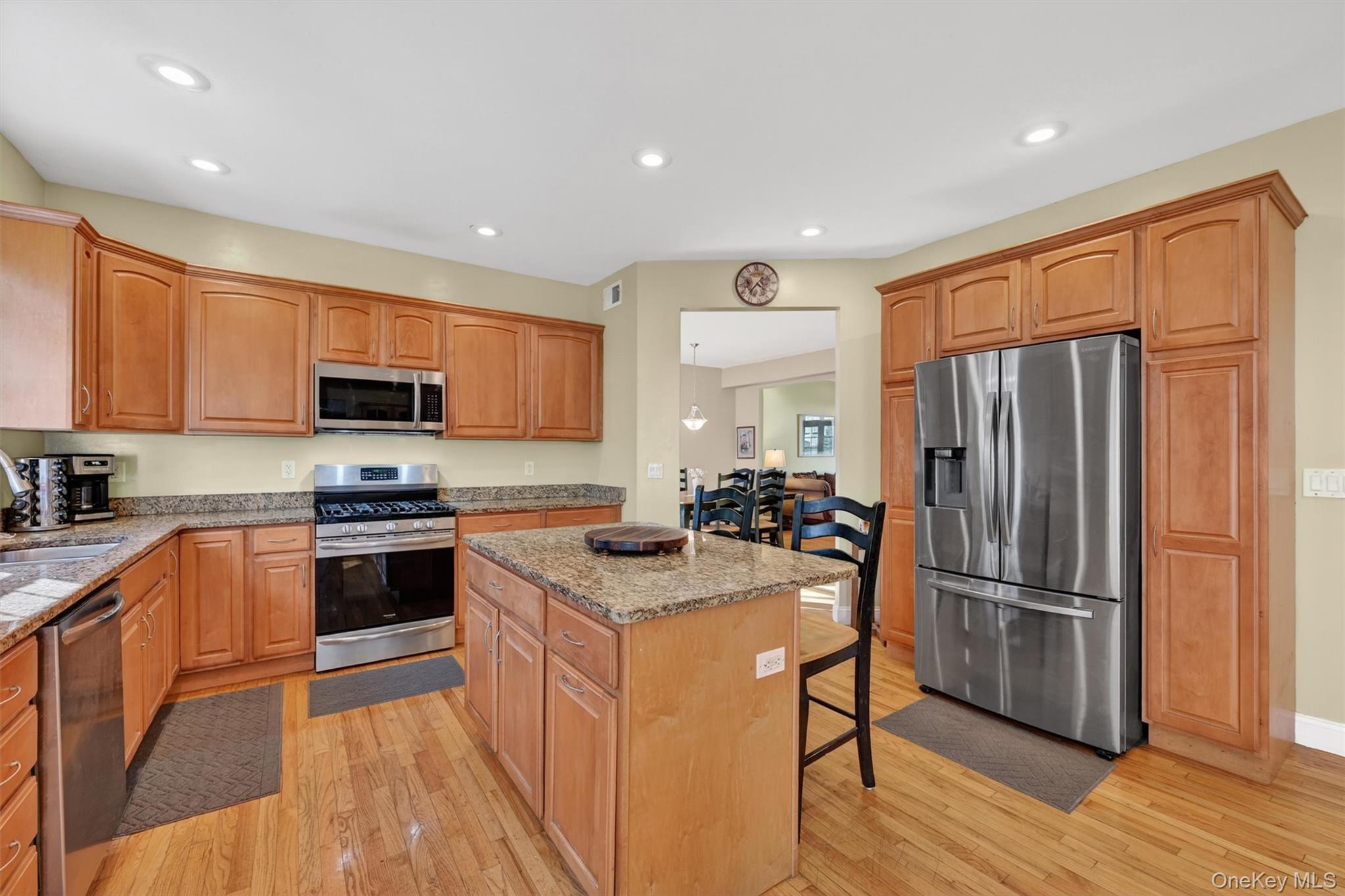 47 Willets Way Newburgh, NY 12550 - Photo 14 of 50 a kitchen with stainless steel appliances granite countertop a refrigerator stove microwave and sink