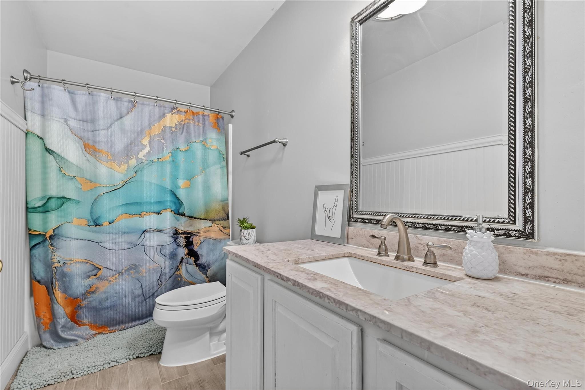 47 Willets Way Newburgh, NY 12550 - Photo 26 of 50 a bathroom with a granite countertop sink mirror vanity and toilet