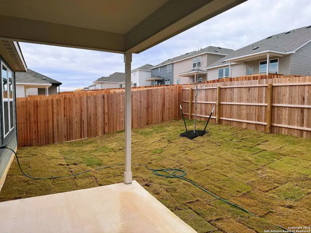 a view of a backyard