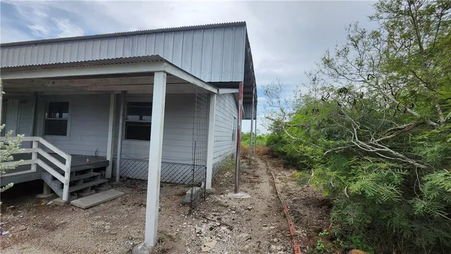 a backyard of a house