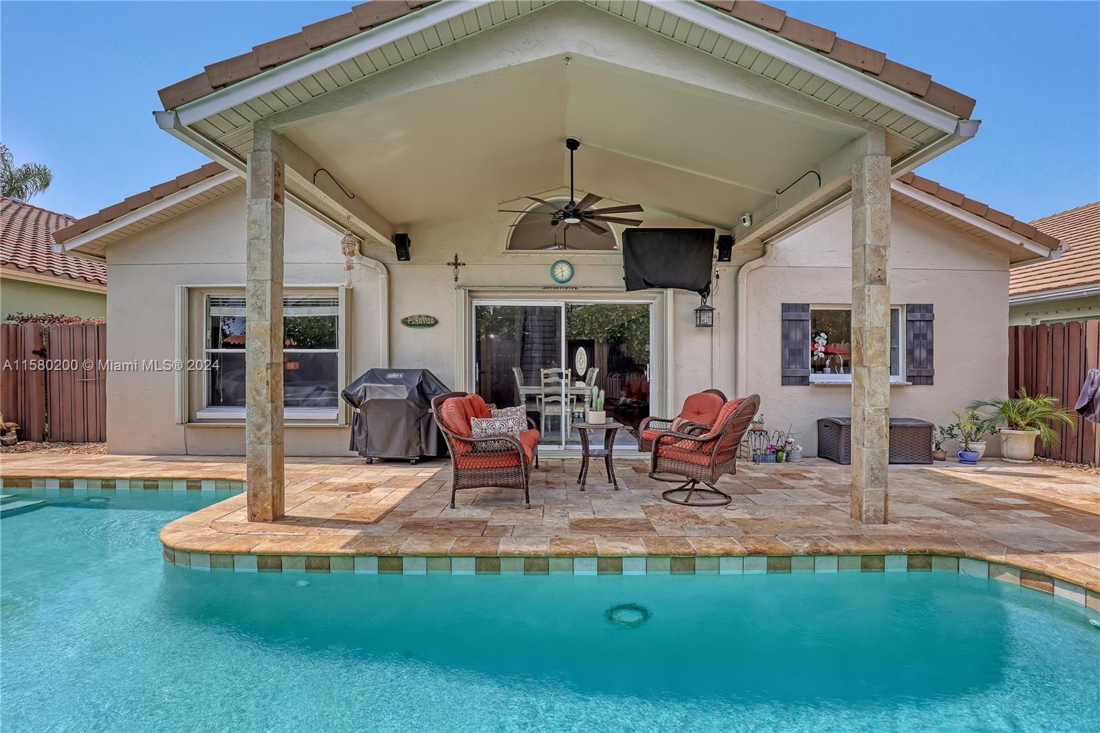 147 Stonebriar Boulevard Jupiter, FL 33458 - Photo 35 of 39 a view of a house with backyard porch and sitting area