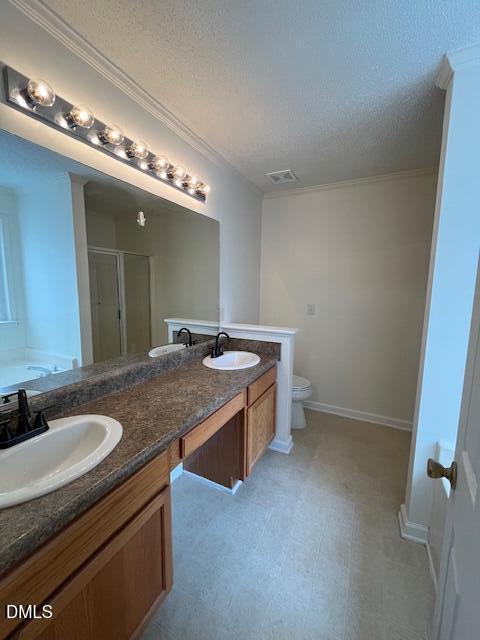 4514 Conklin Drive Durham, NC 27713 - Photo 16 of 32 a bathroom with a granite countertop sink a large mirror and a shower
