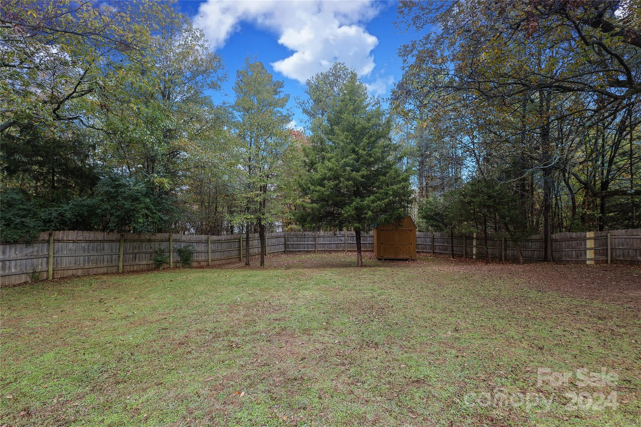 437 Radio Road Charlotte, NC 28216 - Photo 28 of 30 a view of a backyard with a cabin