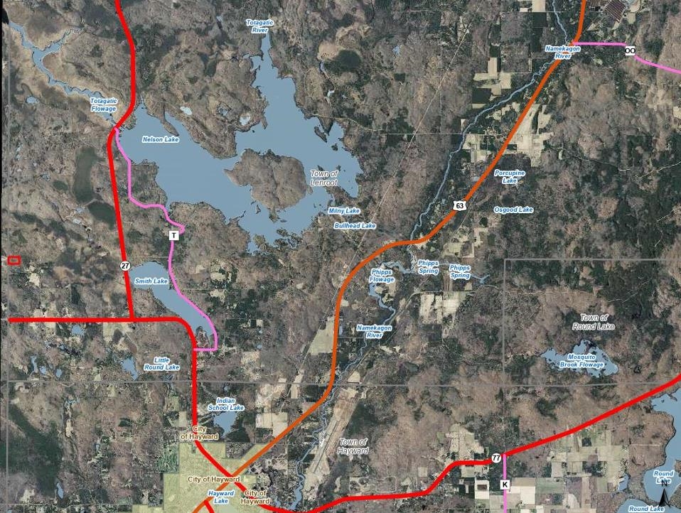 12-xxx North Olson Road Hayward, WI 54843 - Photo 3 of 8 Aerial Map Far View