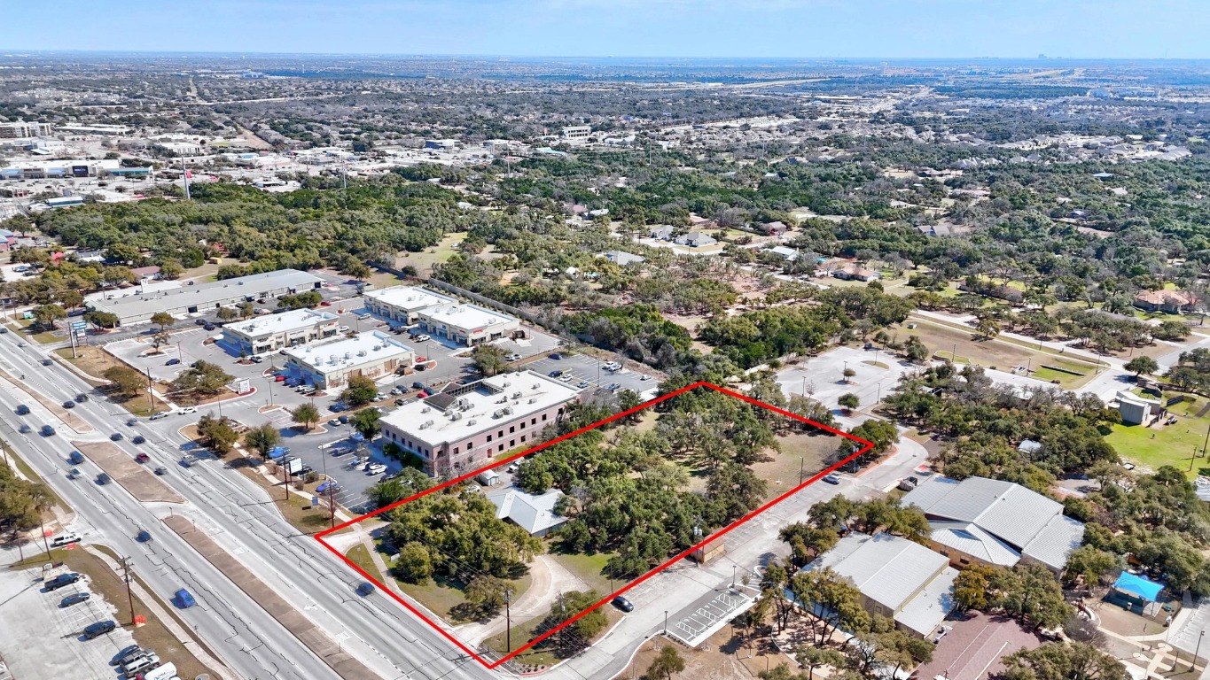 an aerial view of a city