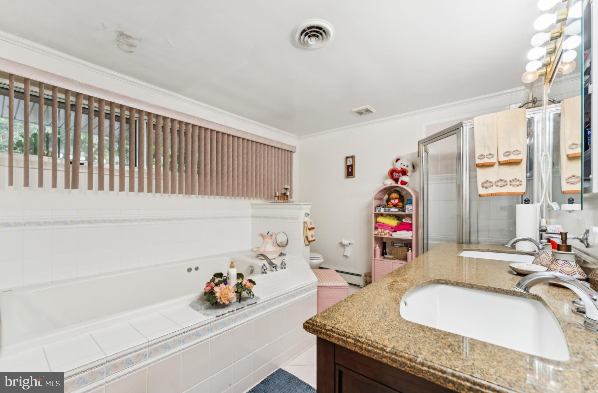 4910 Stan Haven Road Temple Hills, MD 20748 - Photo 10 of 25 a bathroom with a granite countertop sink a vanity and a window