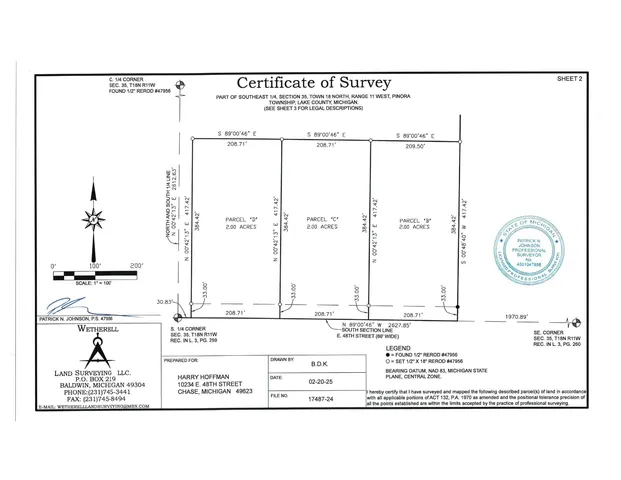 $30,000 | 2-acres East 48th Street, Chase, MI 49623