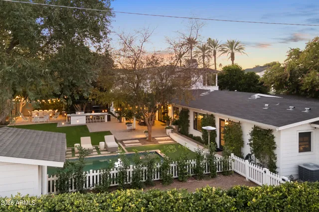 a view of an outdoor space and seating area