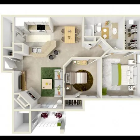 a picture of a living room with furniture