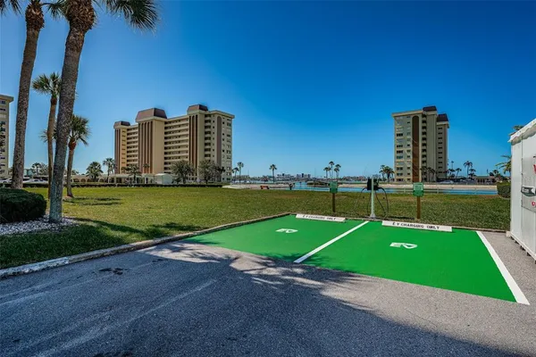 a view of a lake with an outdoor space