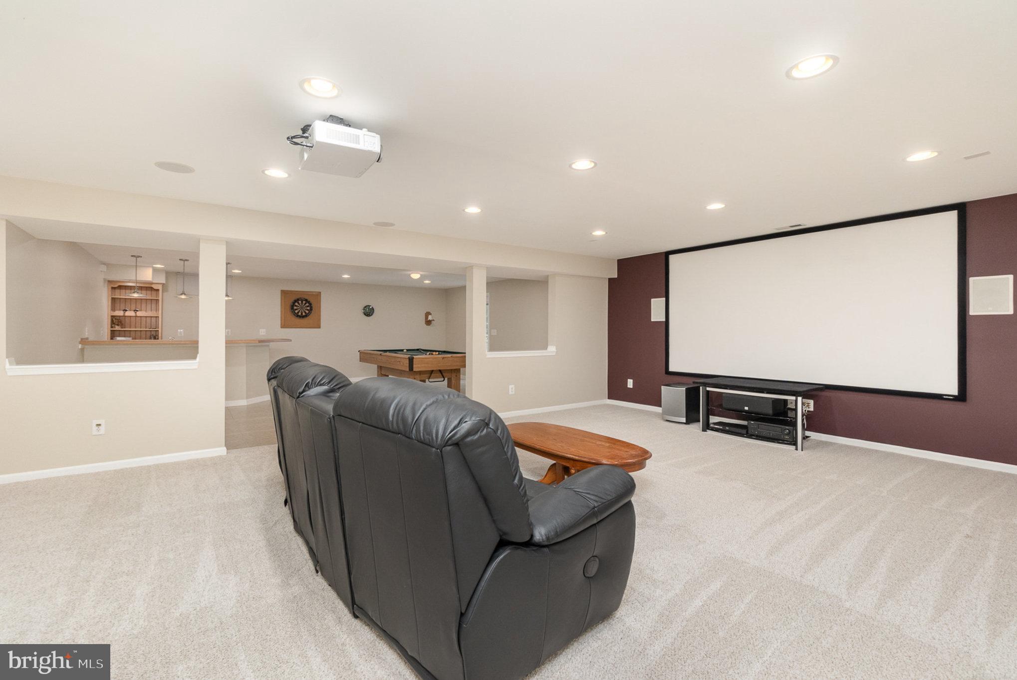 1326 Eagle Ridge Run Bel Air, MD 21014 - Photo 48 of 79 a living room with furniture and a projector screen