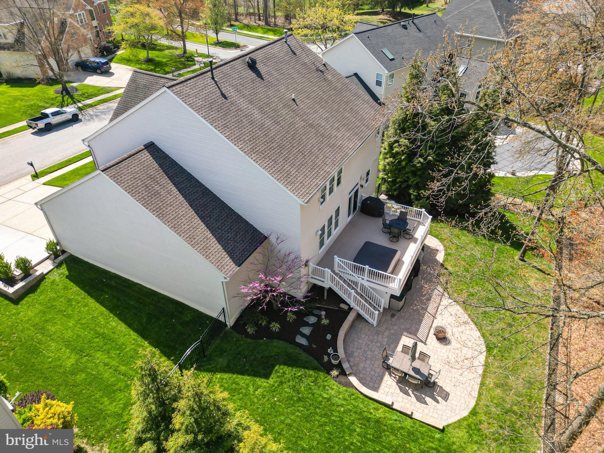 1326 Eagle Ridge Run Bel Air, MD 21014 - Photo 74 of 79 an aerial view of a house with a garden and swimming pool