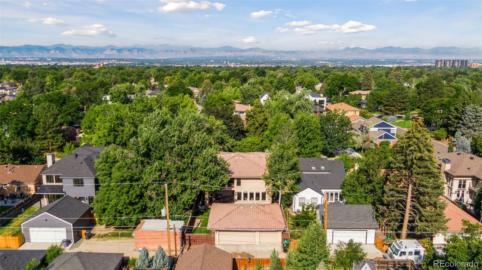 1026 South Cook Street Denver, CO 80209 - Photo 41 of 41 an aerial view of a house with a garden