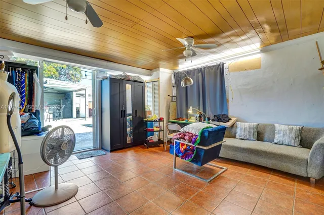 a bedroom with a bed and a closet