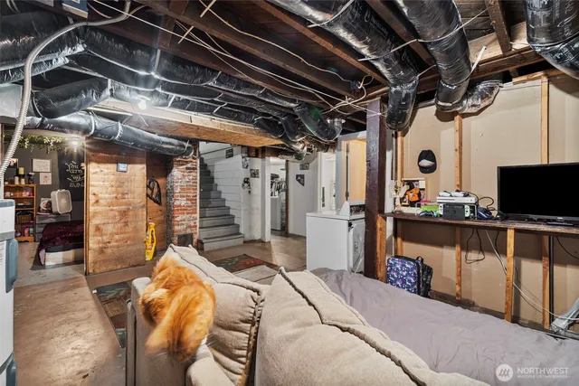 a view of a storage room