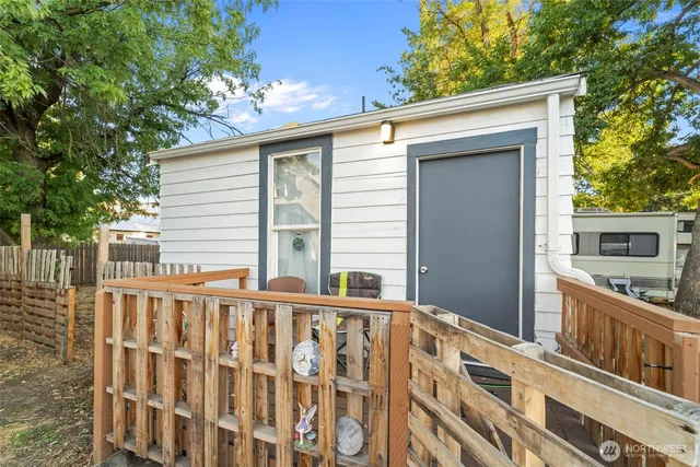 a front view of a house with a balcony