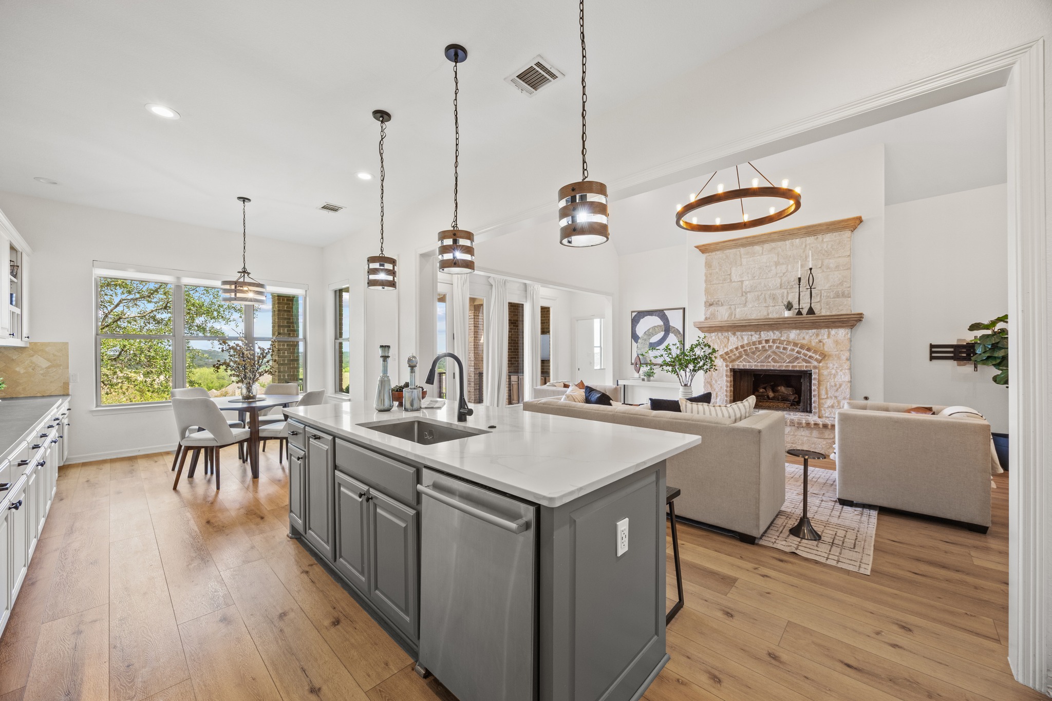 366 Mirafield Lane Austin, TX 78737 - Photo 20 of 34 Kitchen with panoramic hill country views