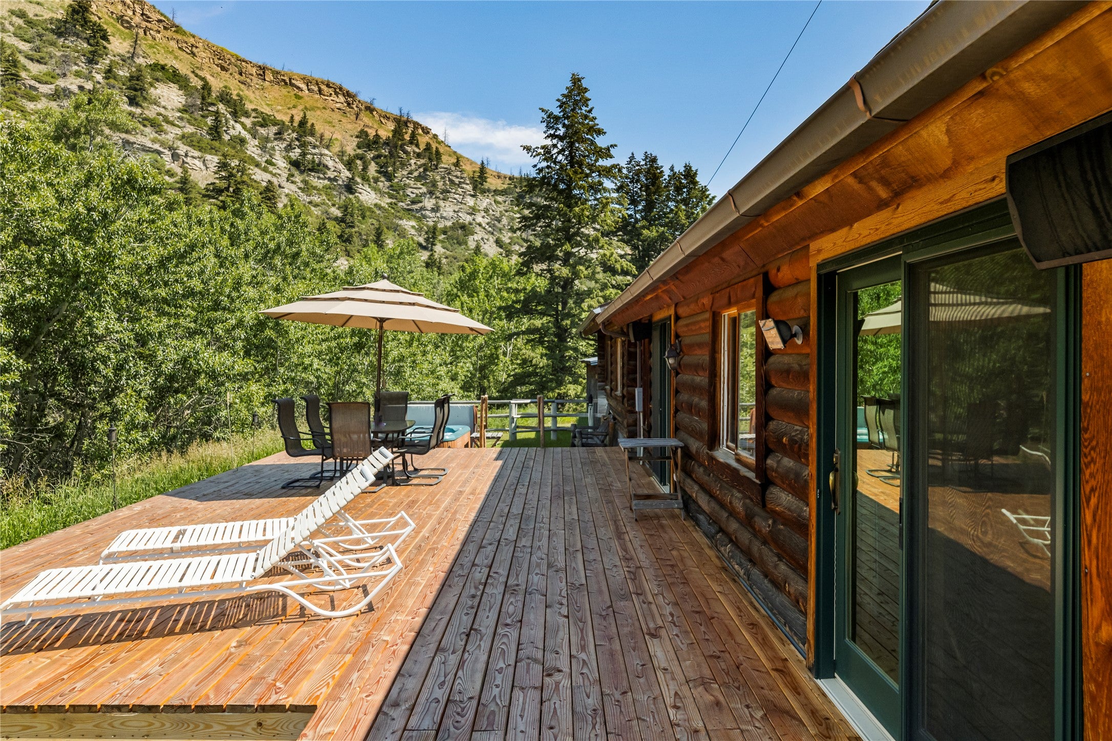 380 West Boulder Road McLeod, MT 59052 - Photo 36 of 77 New wooden deck with outdoor dining space