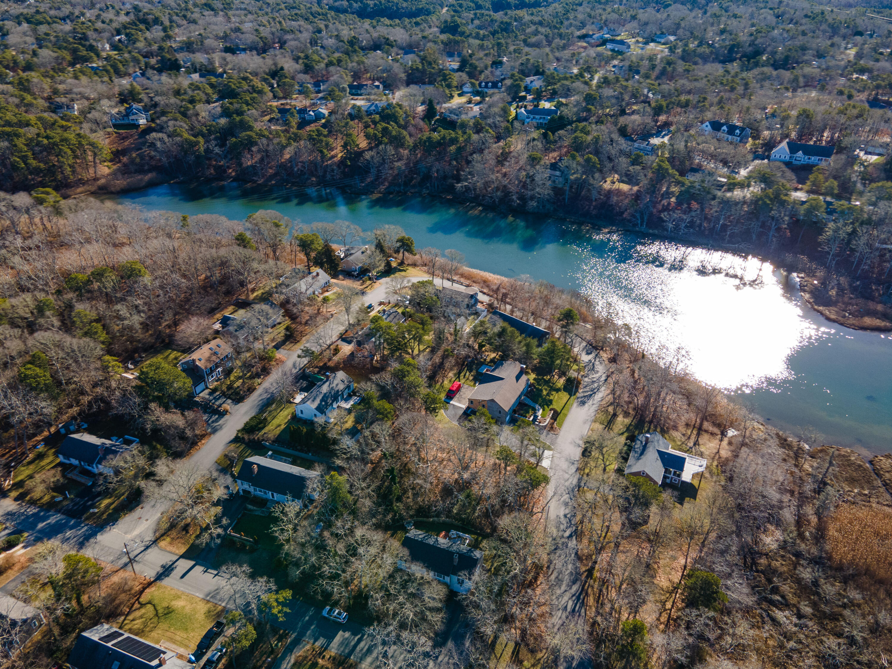 3 Nickerson Road Harwich, MA 02645 - Photo 5 of 23 an aerial view of house with yard and lake view