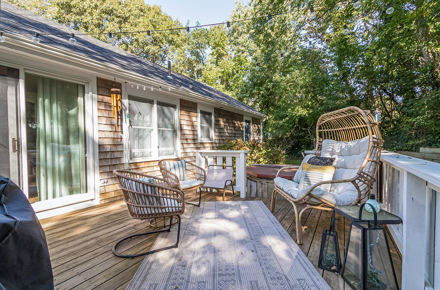 3 Nickerson Road Harwich, MA 02645 - Photo 9 of 23 a view of a deck with wooden floor and outdoor seating