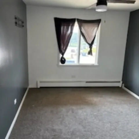 an empty room with a window