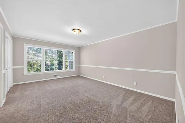 an empty room with a window