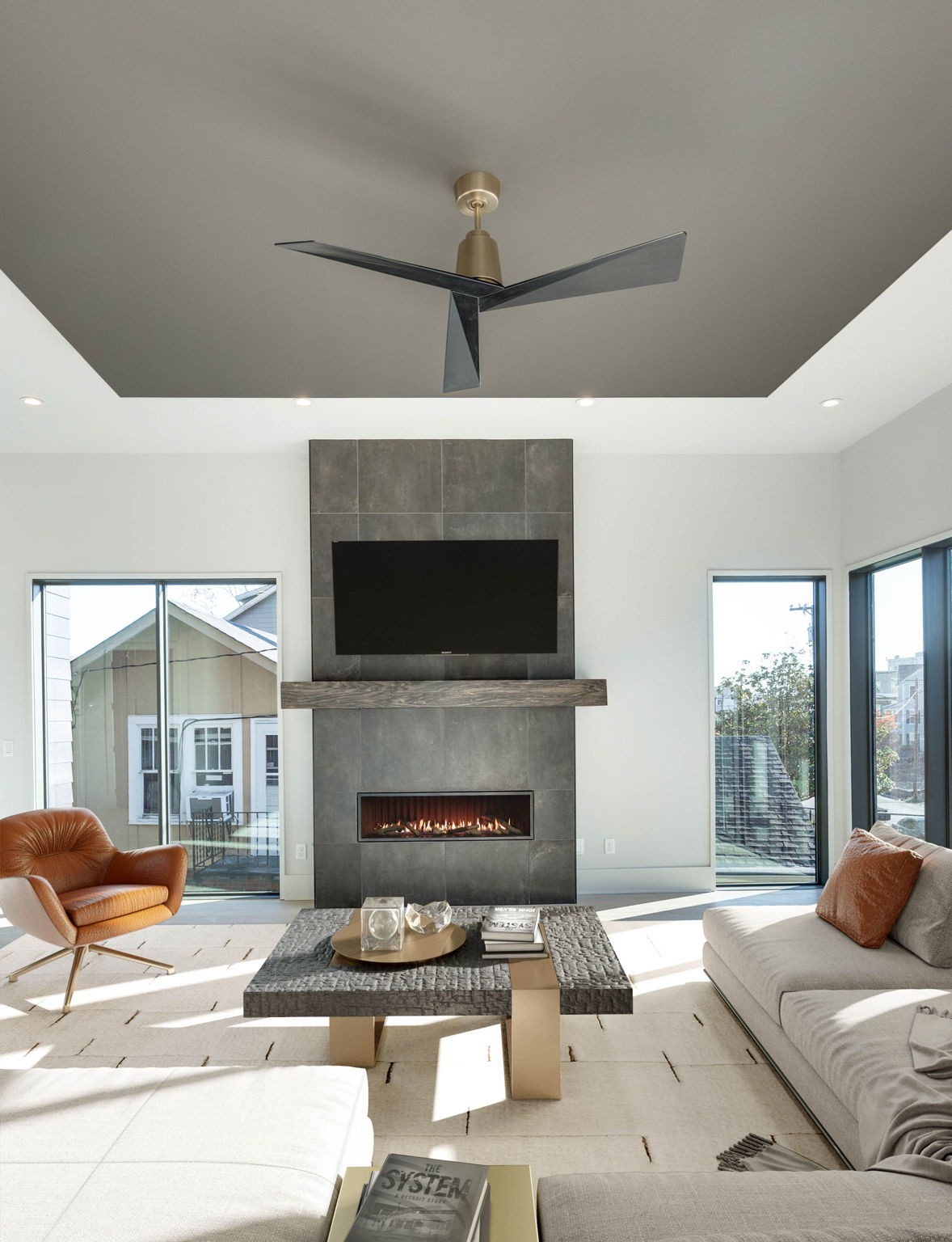 3122 A Belwood Street Nashville, TN 37203 - Photo 13 of 61 a living room with furniture and a fireplace