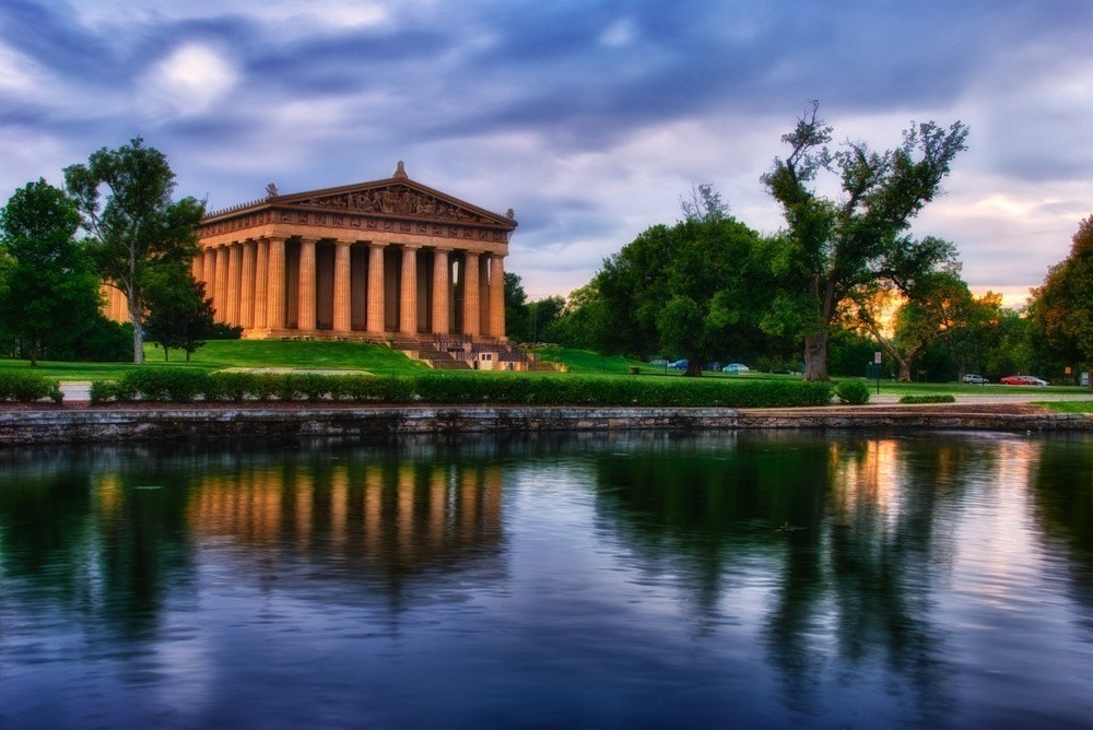 3122 A Belwood Street Nashville, TN 37203 - Photo 59 of 61 a view of a lake with a yard and a large tree