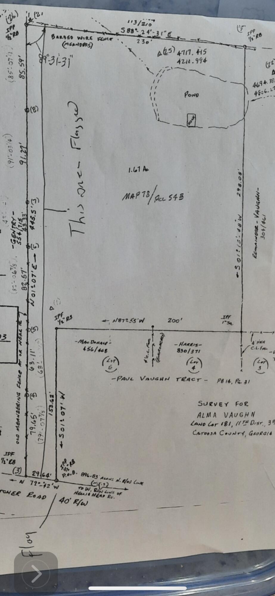 0 Fletcher Road Tunnel Hill, GA 30755 - Photo 4 of 11 plat on file