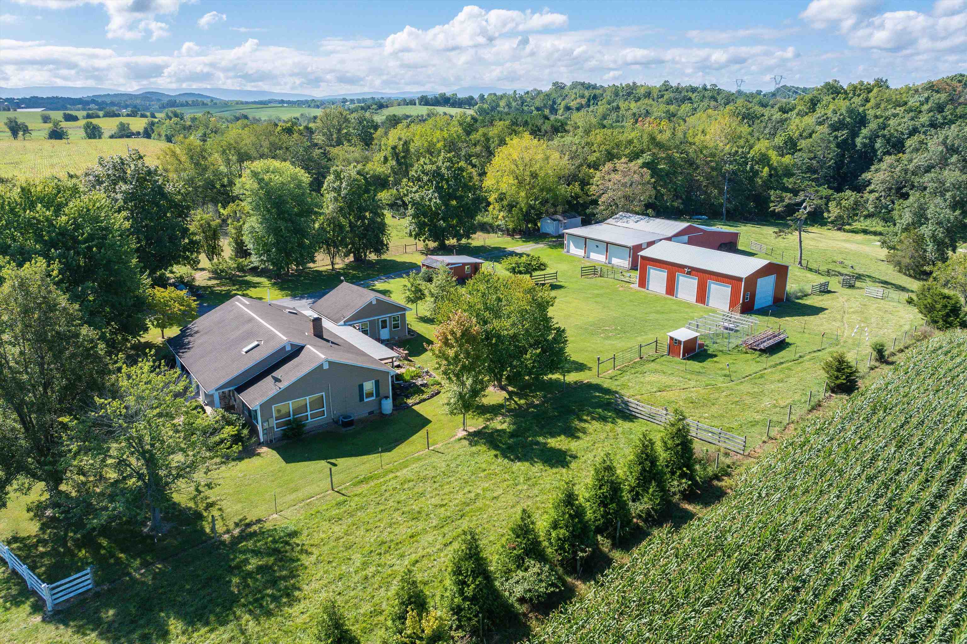 1577 Dam Town Road Fort Defiance, VA 24437 - Photo 54 of 68 an aerial view of a house with garden