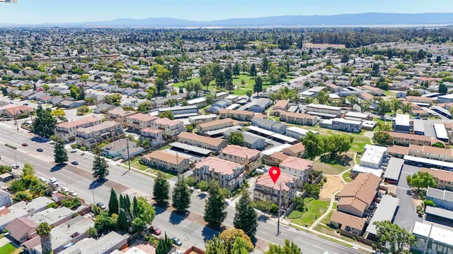 an aerial view of a city