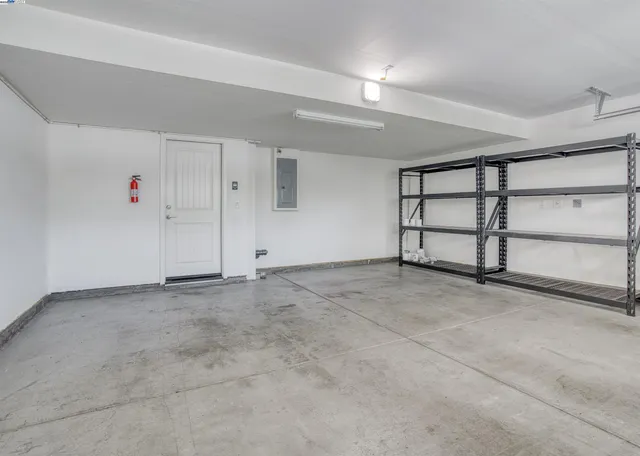 a view of an empty garage