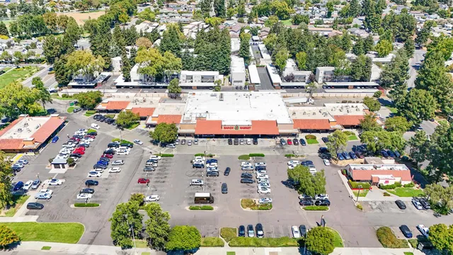 an aerial view of a city