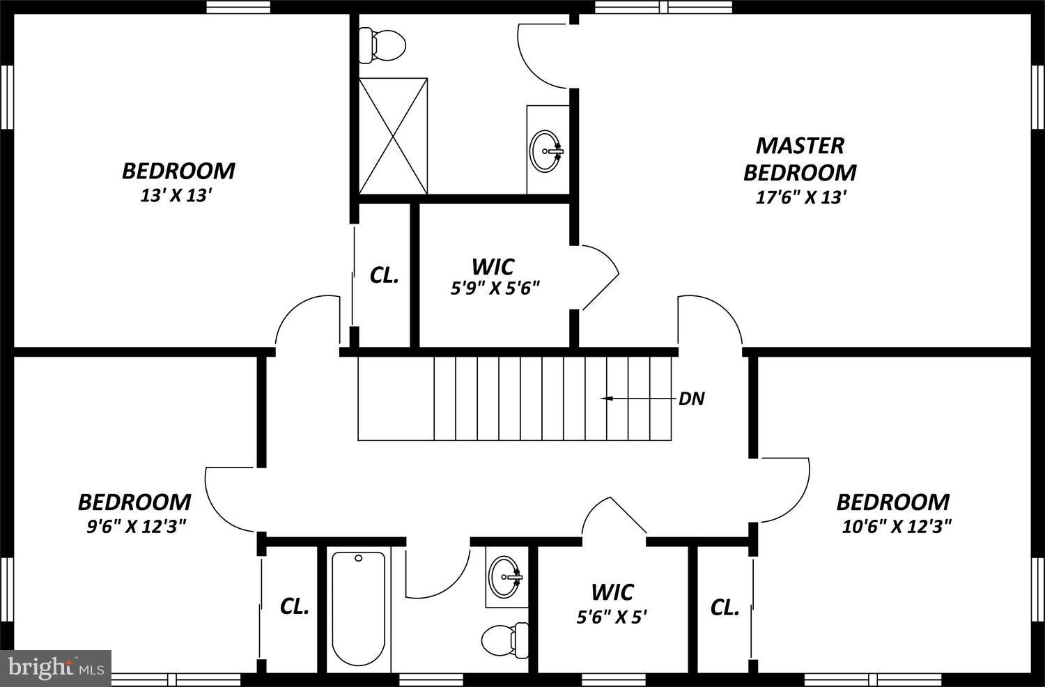 7810 Falstaff Road McLean, VA 22102 - Photo 30 of 30 Upper level floor plan