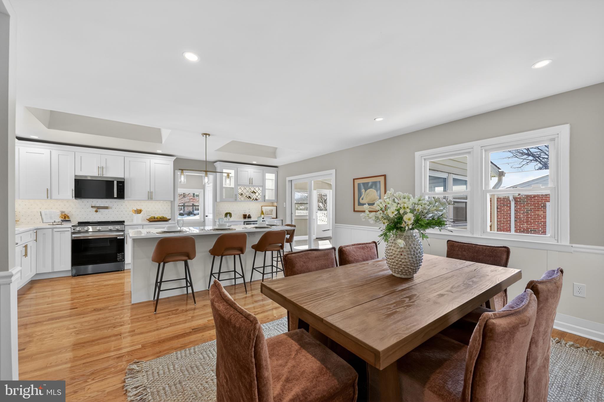 516 Beatty Road Springfield, PA 19064 - Photo 8 of 36 a view of a dining room with furniture and wooden floor