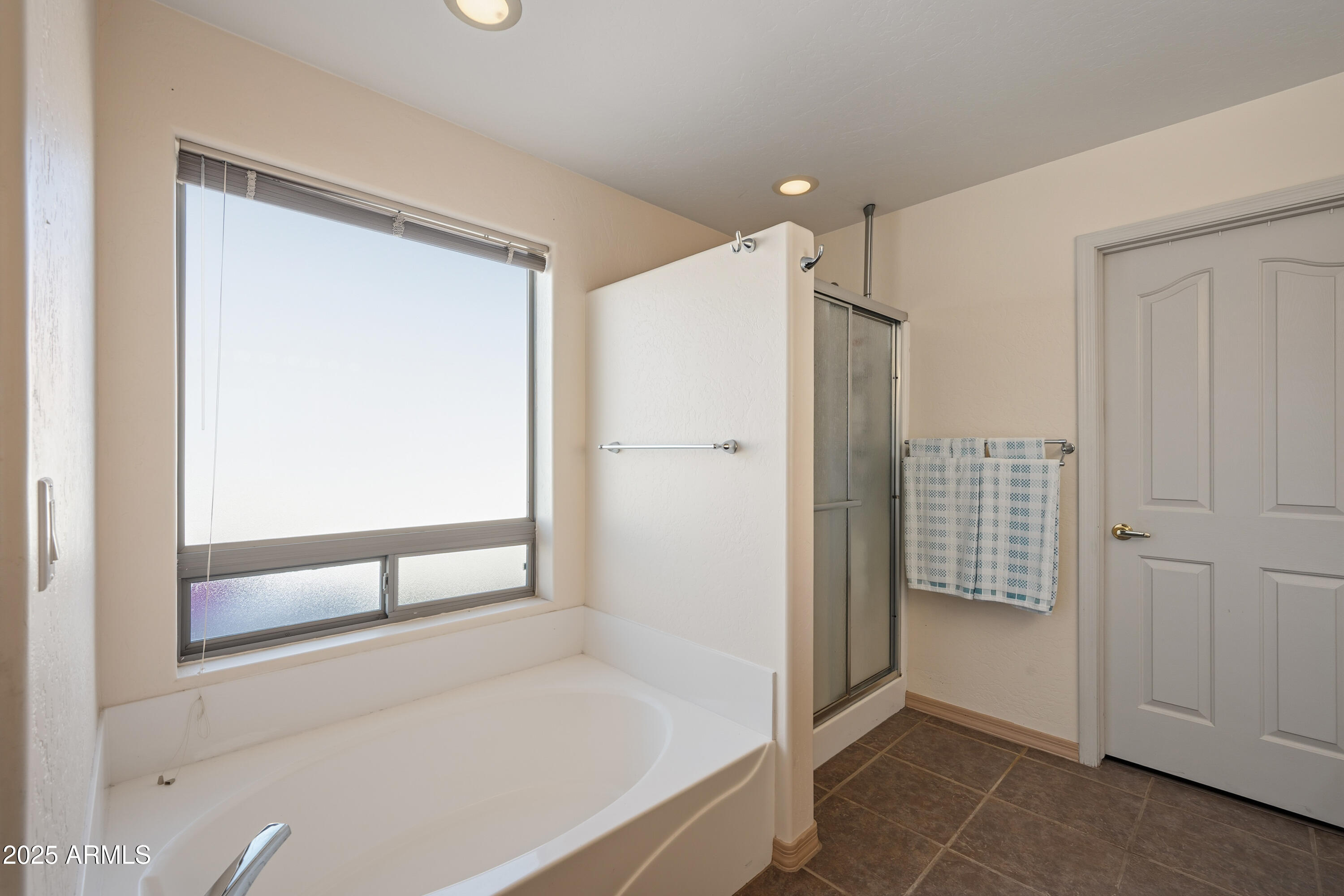 14844 South Brook Hollow Road Arizona City, AZ 85123 - Photo 21 of 35 a bathroom with a bathtub and a shower