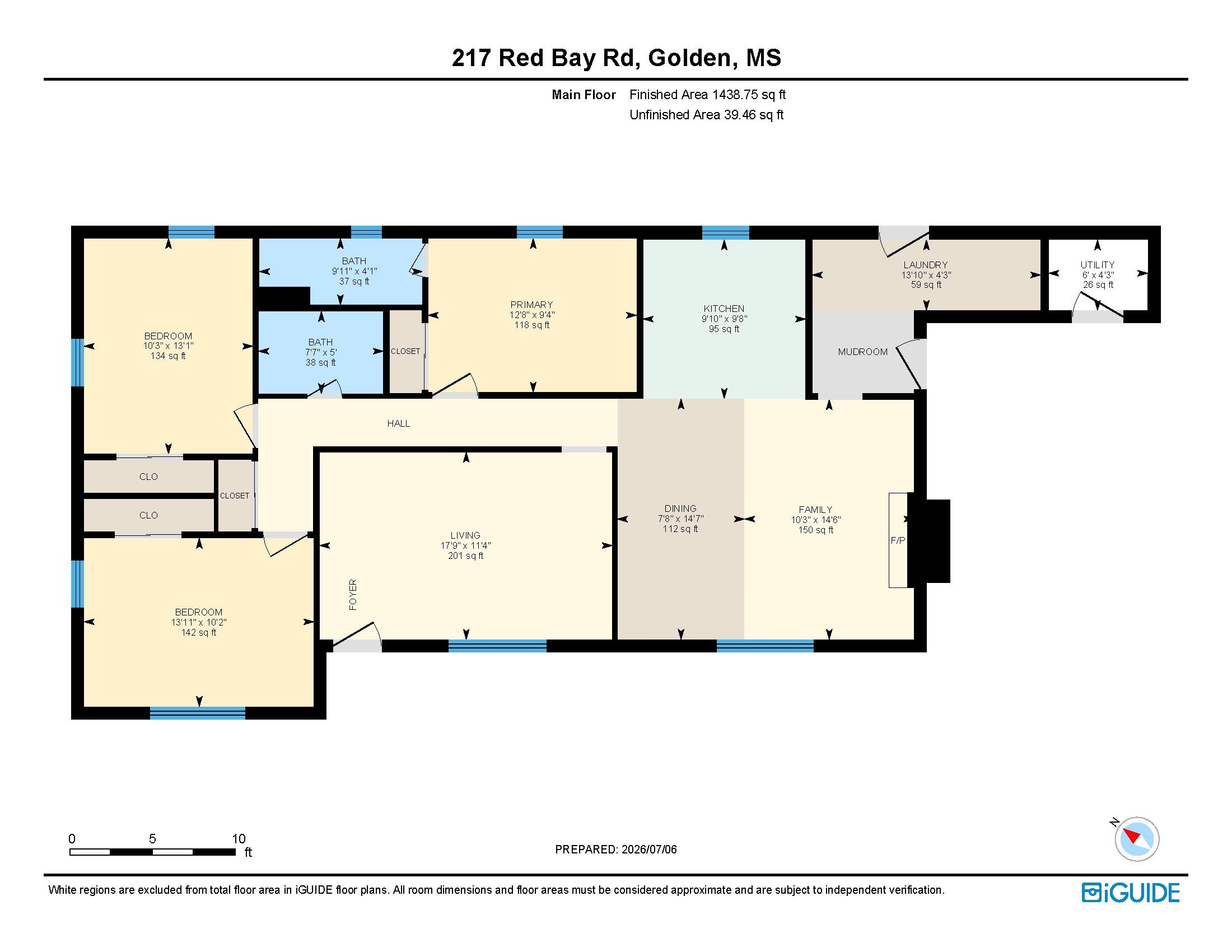 217 Red Bay Road Golden, MS 38847 - Photo 33 of 33 Floor plan
