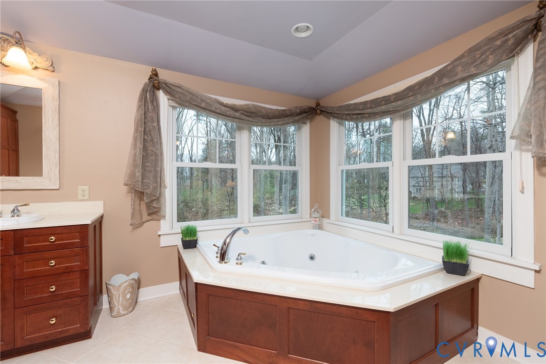 11920 Rothbury Drive Richmond, VA 23236 - Photo 23 of 68 a bath tub sitting in a bathroom next to a window
