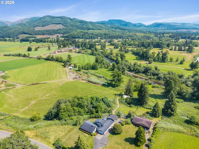 a view of an ocean and trees