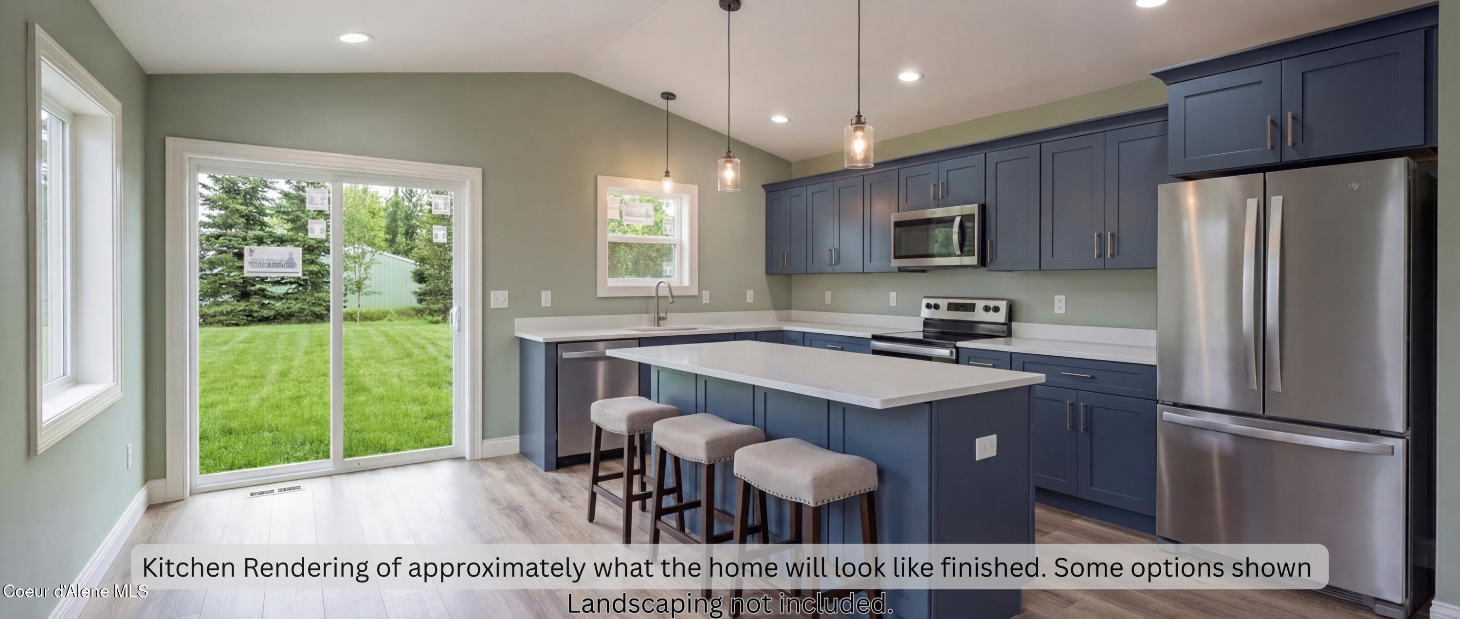 6180 Dallas Lane Bonners Ferry, ID 83805 - Photo 4 of 11 Kitchen Rendering_Island