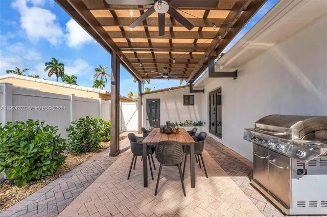 a outdoor space with lots of green space