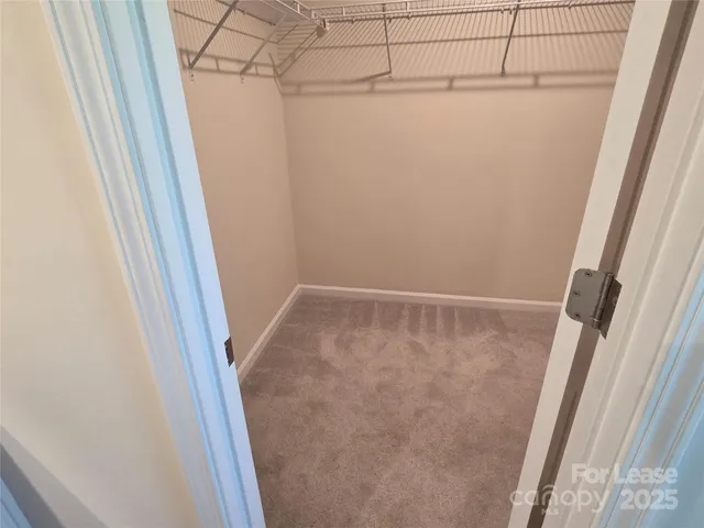 a view of small space with door